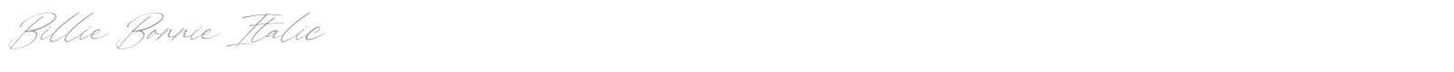 Billie Bonnie font preview